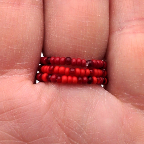 Chic Stacked Cherry Red Rings - Picture 5 of 15